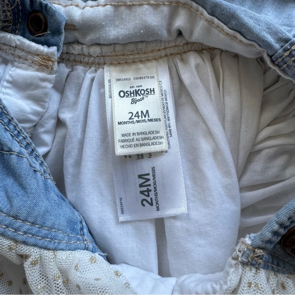 OshKosh B'gosh Girls Overalls Dress - EUC - Picture 3 of 3